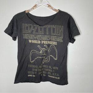 LED ZEPPELIN GRAY GRAPHIC STYLE BAND T SHIRT SZ M